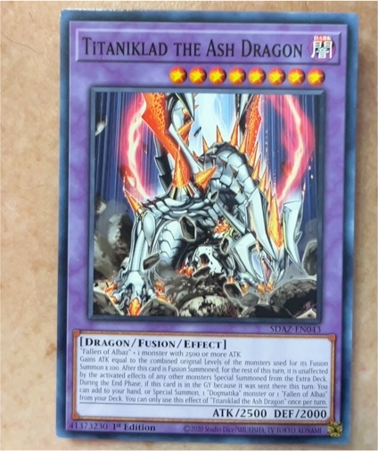 2020 Yu-Gi-Oh! SDAZ-EN043 Titaniklad the Ash Dragon — front
