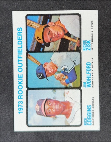 1973 Topps #611 Rookie Outfielders Rich Coggins Jim Wohlford Richie Zisk — front