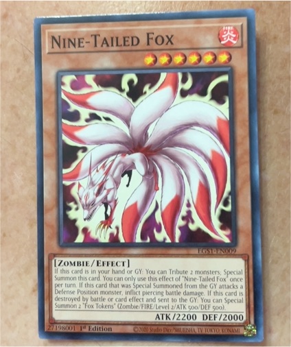 2020 Yu-Gi-Oh! EGS1-EN009 Nine-Tailed Fox — front
