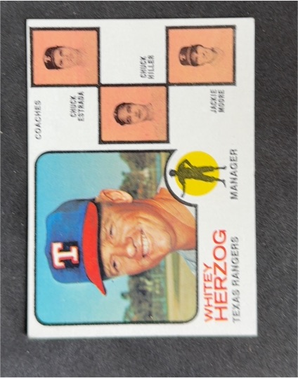 1973 Topps #549 Whitey Herzog Texas Rangers — front