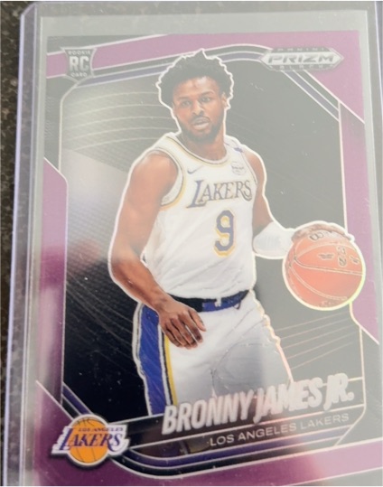 2024-25 Panini Prizm Black #94 Bronny James Jr. — front