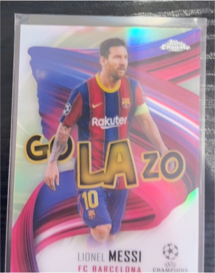 2020 Topps Chrome UCL Golazo #GOLLM Lionel Messi — front