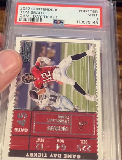 2022 Panini Contenders Game Day Ticket #GDT-TBR Tom Brady — front