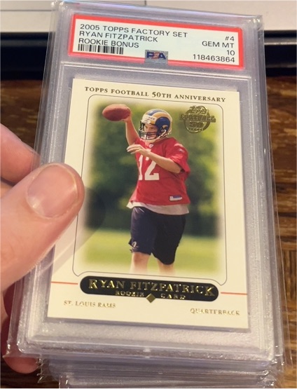 2005 Topps Factory Set #4 Ryan Fitzpatrick Rookie Bonus — front