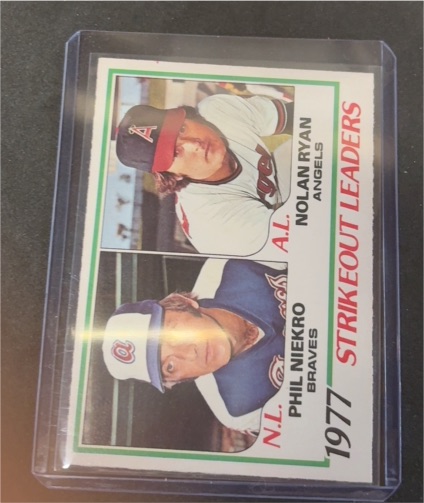 1978 Topps #206 1977 Strikeout Leaders Nolan Ryan / Phil Niekro — front