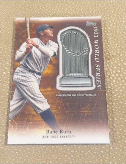 2023 Topps Commemorative 1923 World Series Medallion #PTM-BR Babe Ruth — front