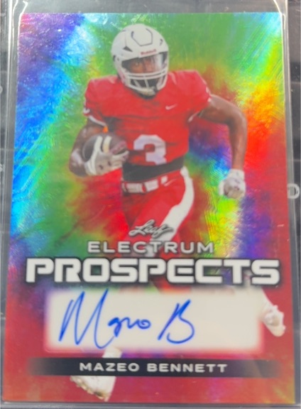 2024 Leaf Electrum Prospects Mazeo Bennett — front