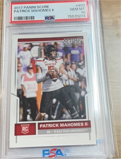 2017 Panini Score #403 Patrick Mahomes II — front