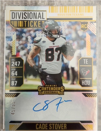 2024 Panini Contenders #130 Cade Stover Rookie Ticket Divisional Ticket — front