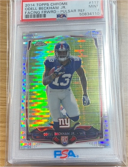 2014 Topps Chrome #117 Odell Beckham Jr. Facing Forward Pulsar Refractor Rookie — front