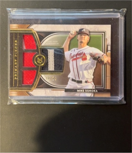 2021 Topps Museum Collection Primary Pieces Quad Relic #SPQR-MS Mike Soroka — front
