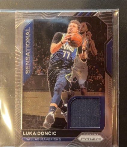 2020-21 Panini Prizm #SSW-LUK Luka Dončić Sensational Swatches — front