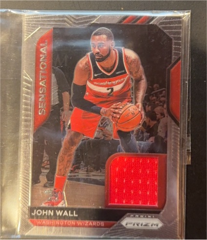 2020-21 Panini Prizm Sensational Swatches #SSW-JWL John Wall — front