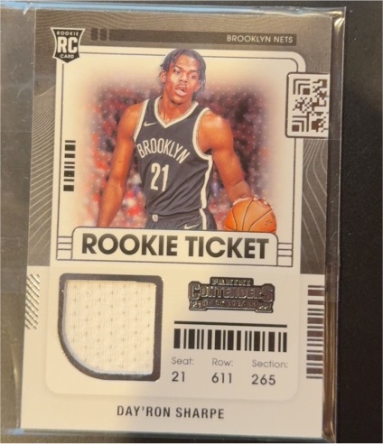 2021-22 Panini Contenders Rookie Ticket #RTS-DSH Day'Ron Sharpe — front
