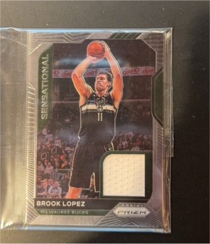 2020-21 Panini Prizm #SSW-BLP Brook Lopez Sensational Swatches — front