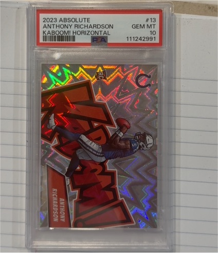 2023 Panini Absolute #13 Anthony Richardson Kaboom! Horizontal — front