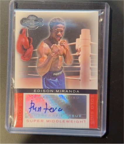 2008 Topps Co-Signers Solo Sigs #SS-EM Edison Miranda — front