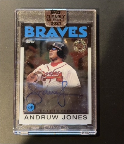 2021 Topps Clearly Authentic 1986 Throwback #86TBA-AJ Andruw Jones — front
