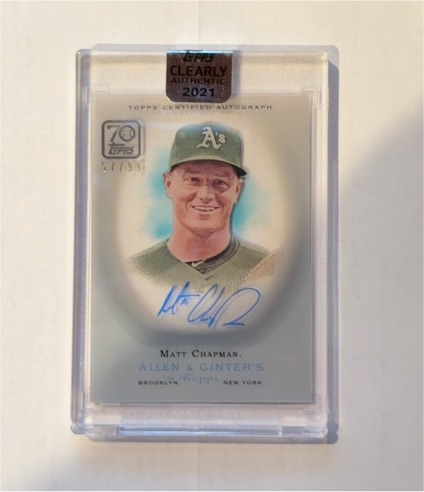 2021 Topps Clearly Authentic #70 Matt Chapman — front