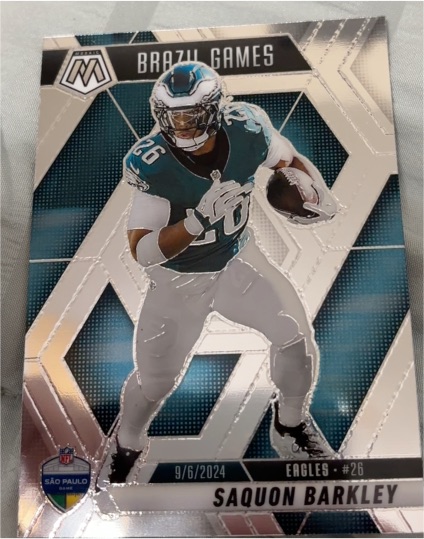 2025 Panini Mosaic Saquon Barkley Brazil Games — front