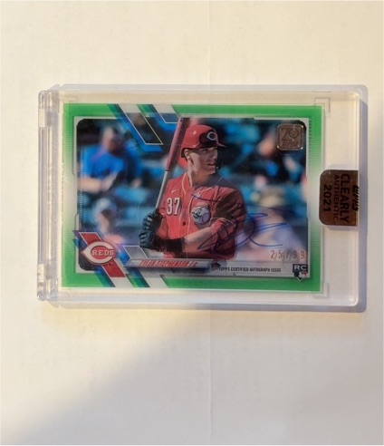 2021 Topps Clearly Authentic #CAA-TS Tyler Stephenson Rookie Card Autograph — front