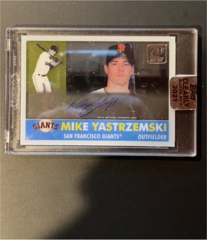 2021 Topps 70 Years of Baseball Clearly Authentic #70YA-EH Mike Yastrzemski — front