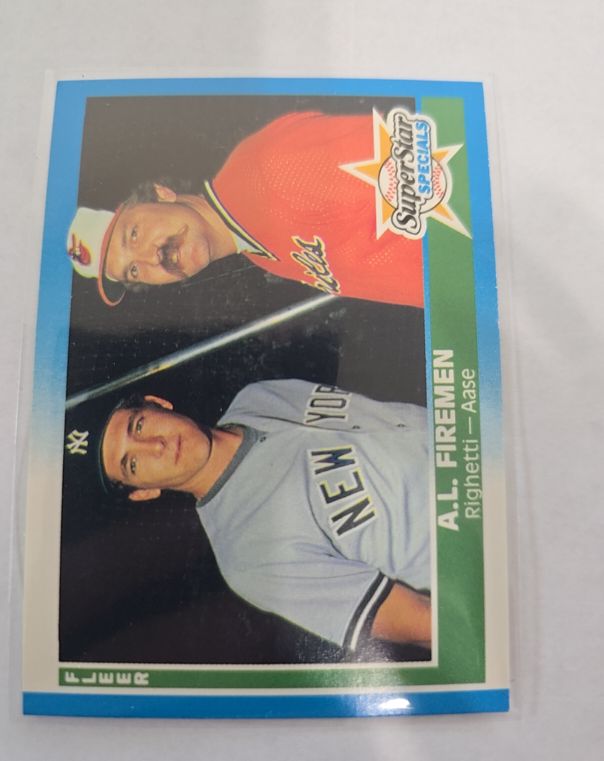1987 Fleer #627 Dave Righetti / Don Aase — front