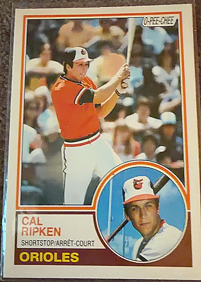 1983 O-Pee-Chee #163 Cal Ripken — front