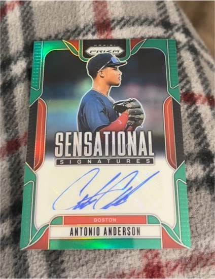 2025 Panini Prizm Sensational Signatures Green #SS-AA Antonio Anderson — front