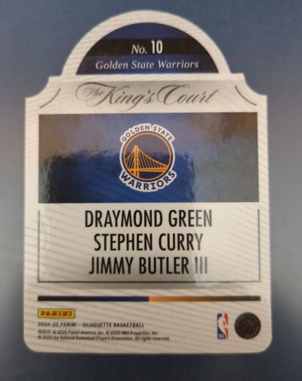 2024-25 Panini Silhouette Basketball #10 Draymond Green, Stephen Curry, Jimmy Butler III — front