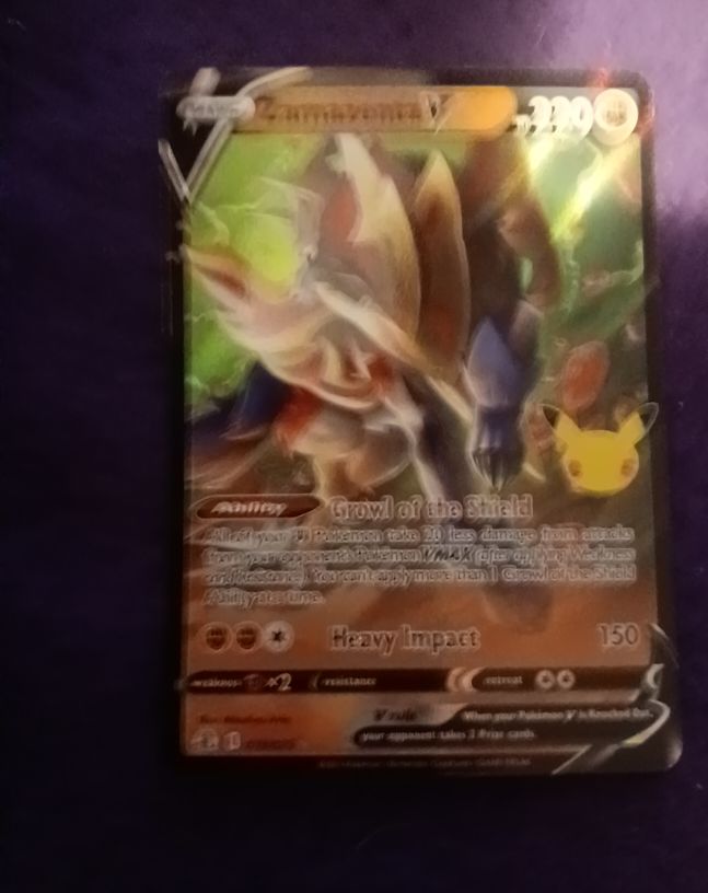 2021 Pokémon Celebrations #018 Zamazenta V — front