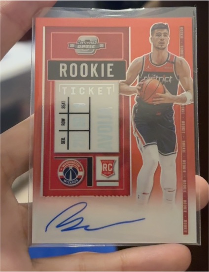 2020-21 Panini Contenders Optic Rookie Ticket Deni Avdija — front