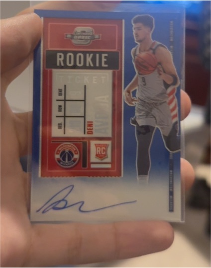 2020-21 Panini Contenders Optic #110 Deni Avdija Rookie Ticket — front