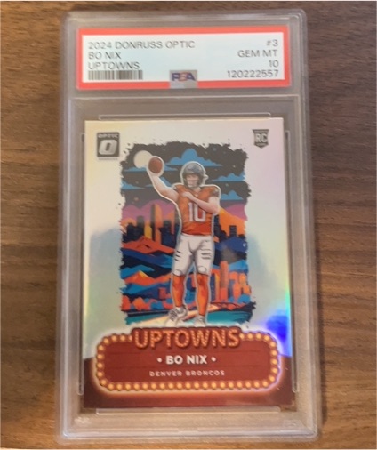2024 Donruss Optic #3 Bo Nix Uptowns Rookie — front