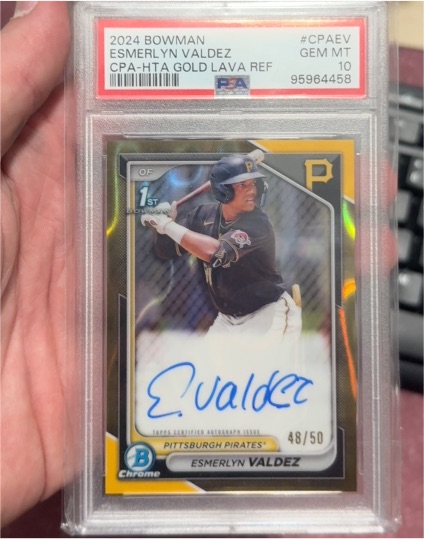 2024 Bowman Chrome Prospect Autographs #CPA-EV Esmerlyn Valdez — front