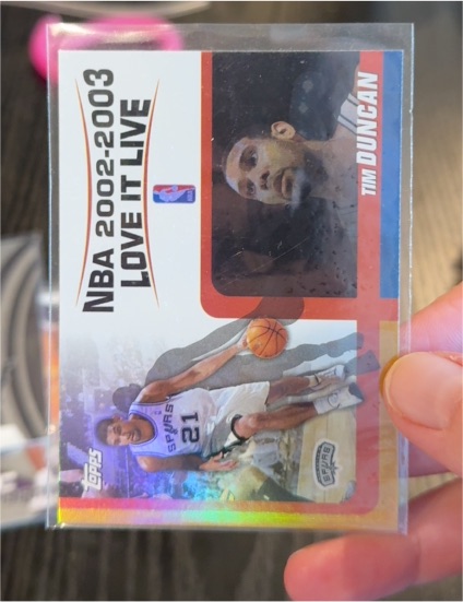 2003-04 Topps #LL-TD Tim Duncan Love it Live — front