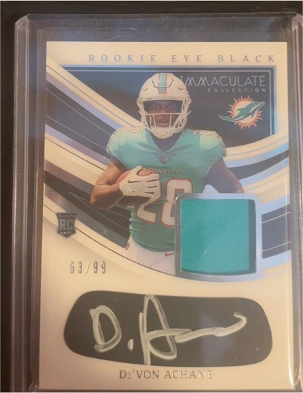 2023 Panini Immaculate Collection Rookie Eye Black #EB-DA De'Von Achane — front