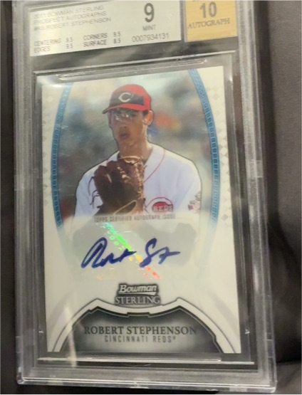 2011 Bowman Sterling Prospect Autographs Robert Stephenson #BSP-RS — front