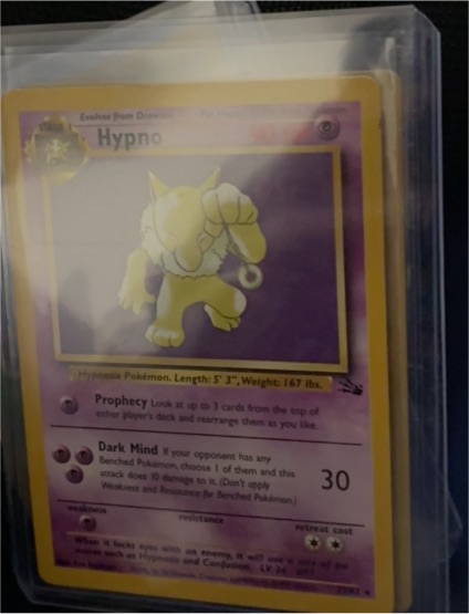 1999 Pokémon Fossil #8 Hypno — front