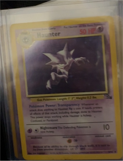 1999 Pokemon Fossil #6 Haunter — front