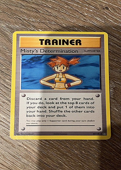 2016 Pokémon XY Evolutions #80 Misty's Determination — front