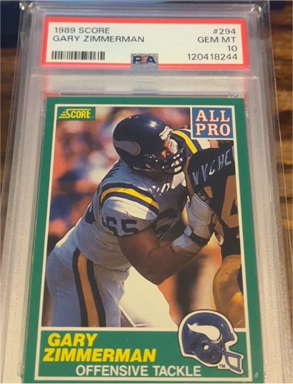 1989 Score #294 Gary Zimmerman — front
