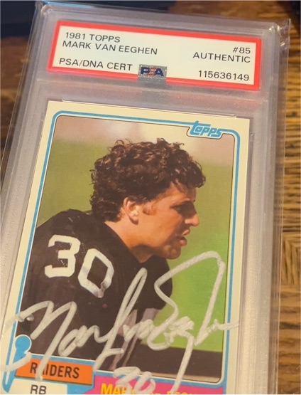 1981 Topps #85 Mark Van Eeghen — front
