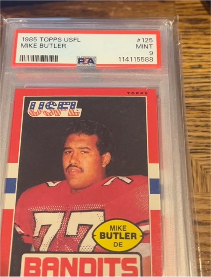 1985 Topps USFL #125 Mike Butler — front
