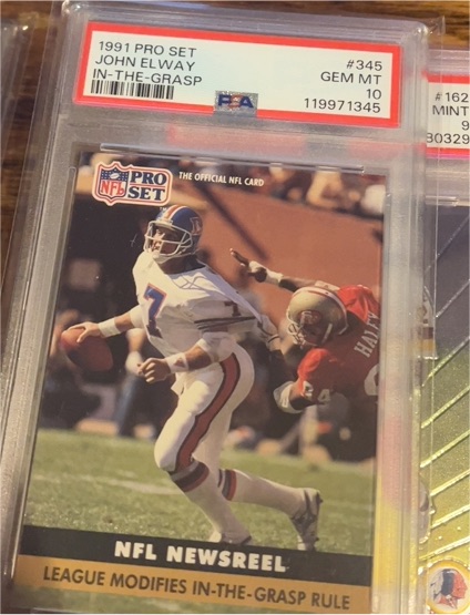 1991 Pro Set #345 John Elway In-The-Grasp — front