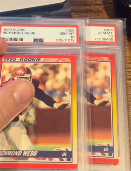 1990 Score #306 Richmond Webb — front