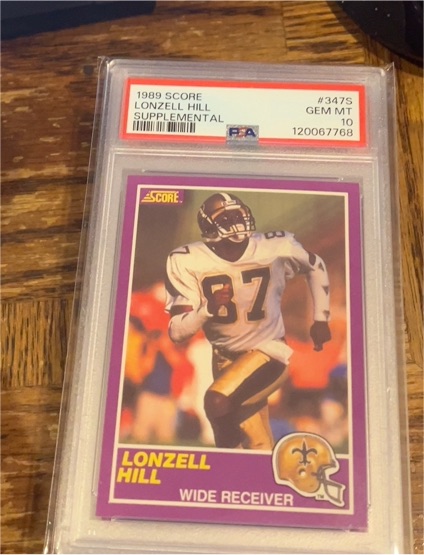 1989 Score Supplemental #347S Lonzell Hill — front