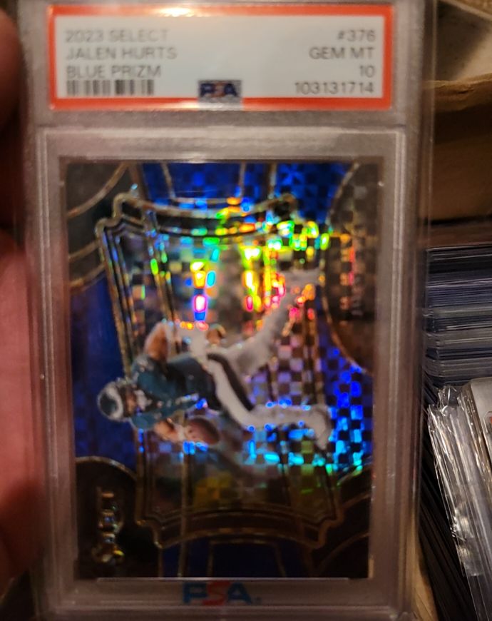 2023 Select #376 Jalen Hurts Blue Prizm — front