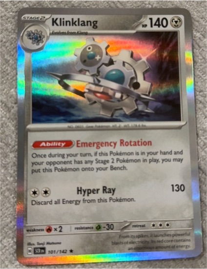 2024 Pokémon TCG Scarlet & Violet SV07: Stellar Crown #101 Klinklang — front