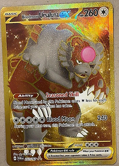 2023 Pokémon TCG Scarlet & Violet Twilight Masquerade #222 Bloodmoon Ursaluna EX — front